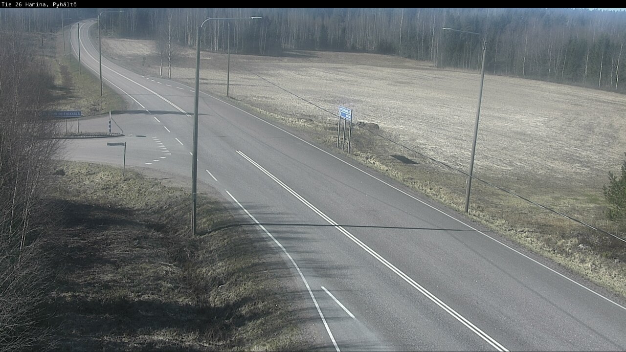 Kelikamerat Kuva Tie 26 Hamina, Pyhältö, Hamina, Kymenlaakso