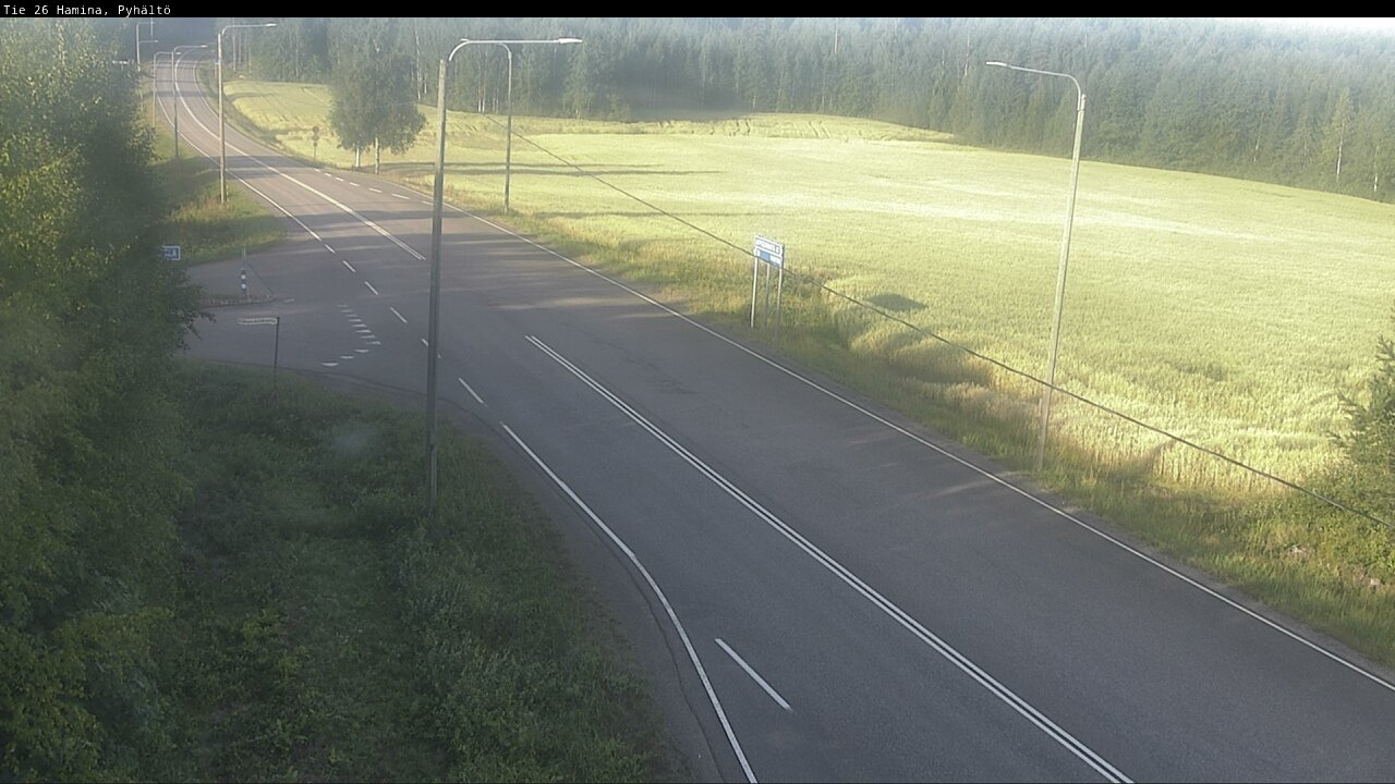 Weather Camera Image Väg 26 Pyhältö, Hamina, Kymenlaakso