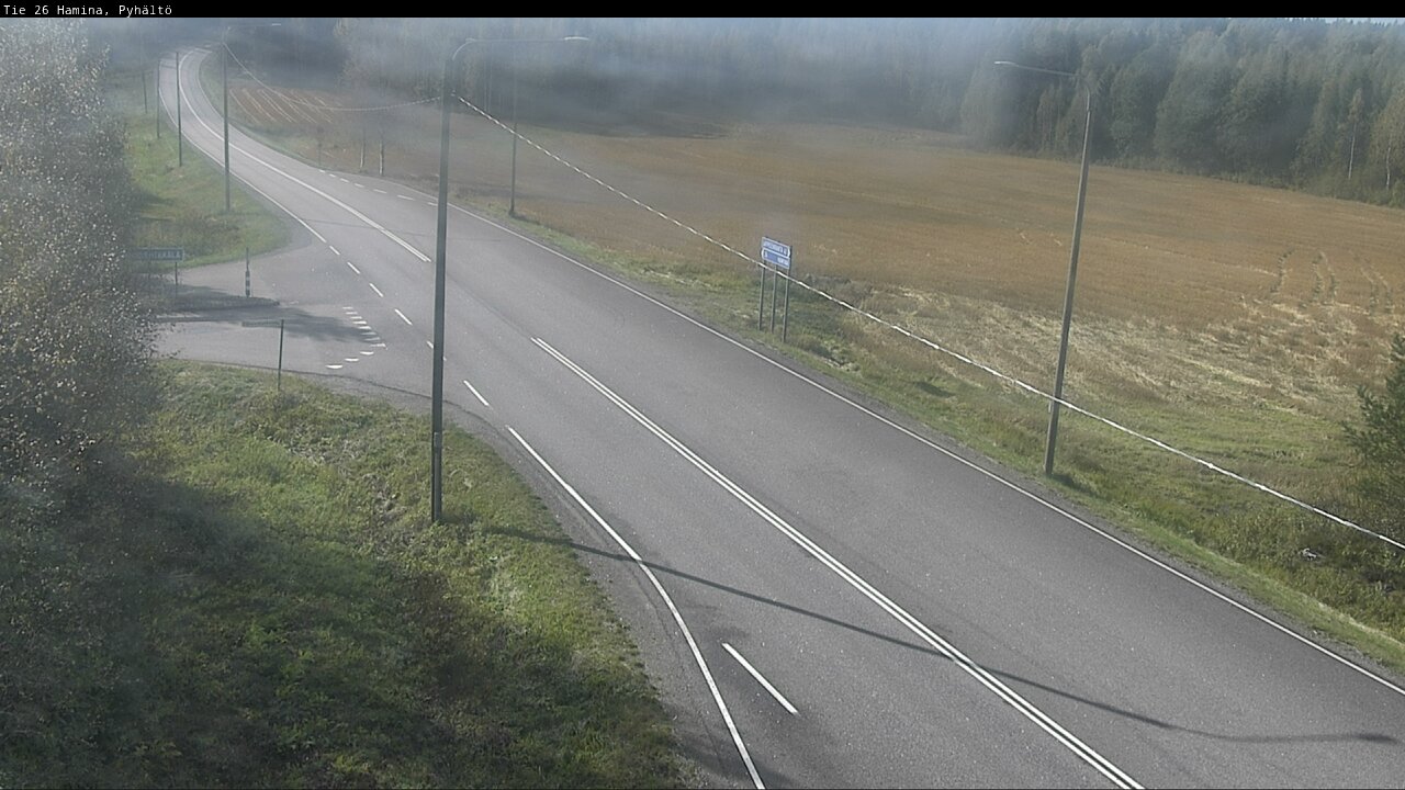 Weather Camera Image Road 26 Hamina, Pyhältö, Hamina, Kymenlaakso