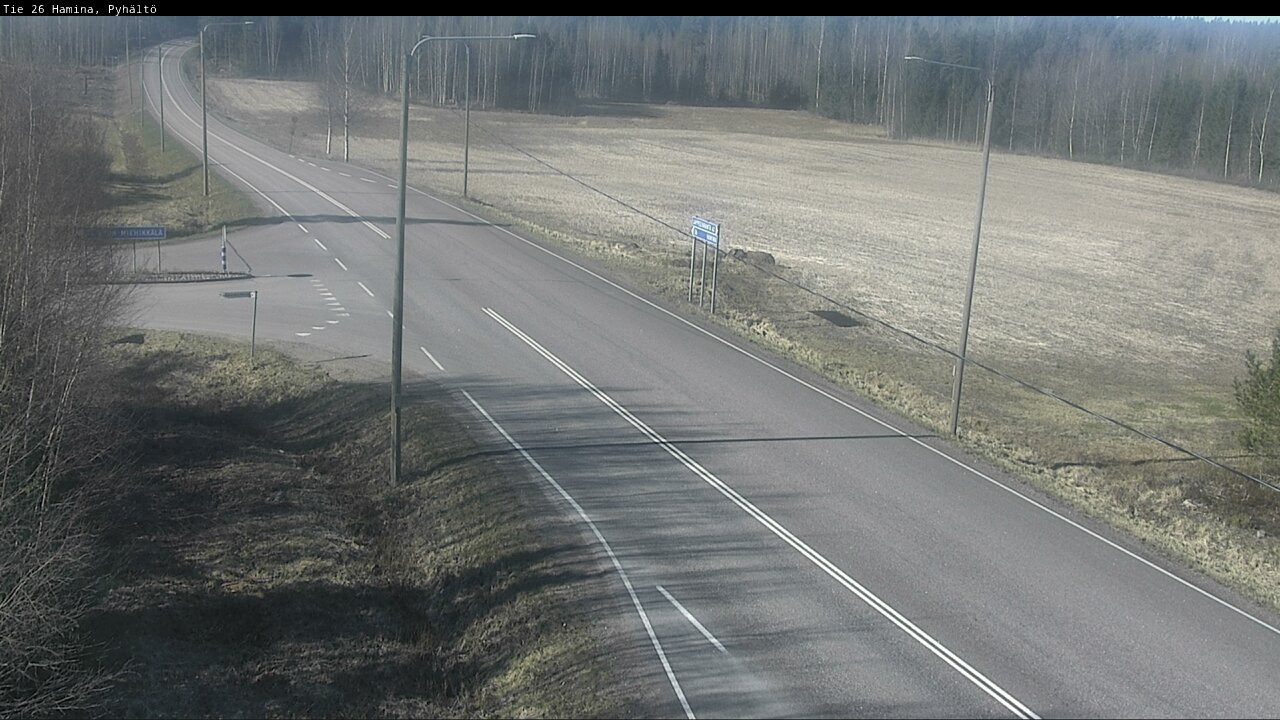 Weather Camera Image Road 26 Hamina, Pyhältö, Hamina, Kymenlaakso
