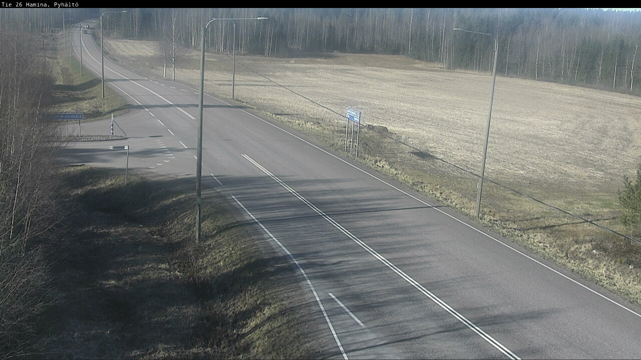 Weather Camera Image Road 26 Hamina, Pyhältö, Hamina, Kymenlaakso