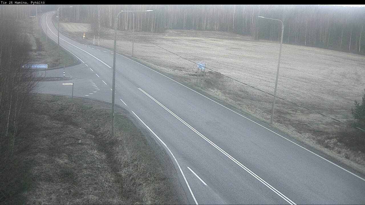 Weather Camera Image Väg 26 Pyhältö, Hamina, Kymenlaakso