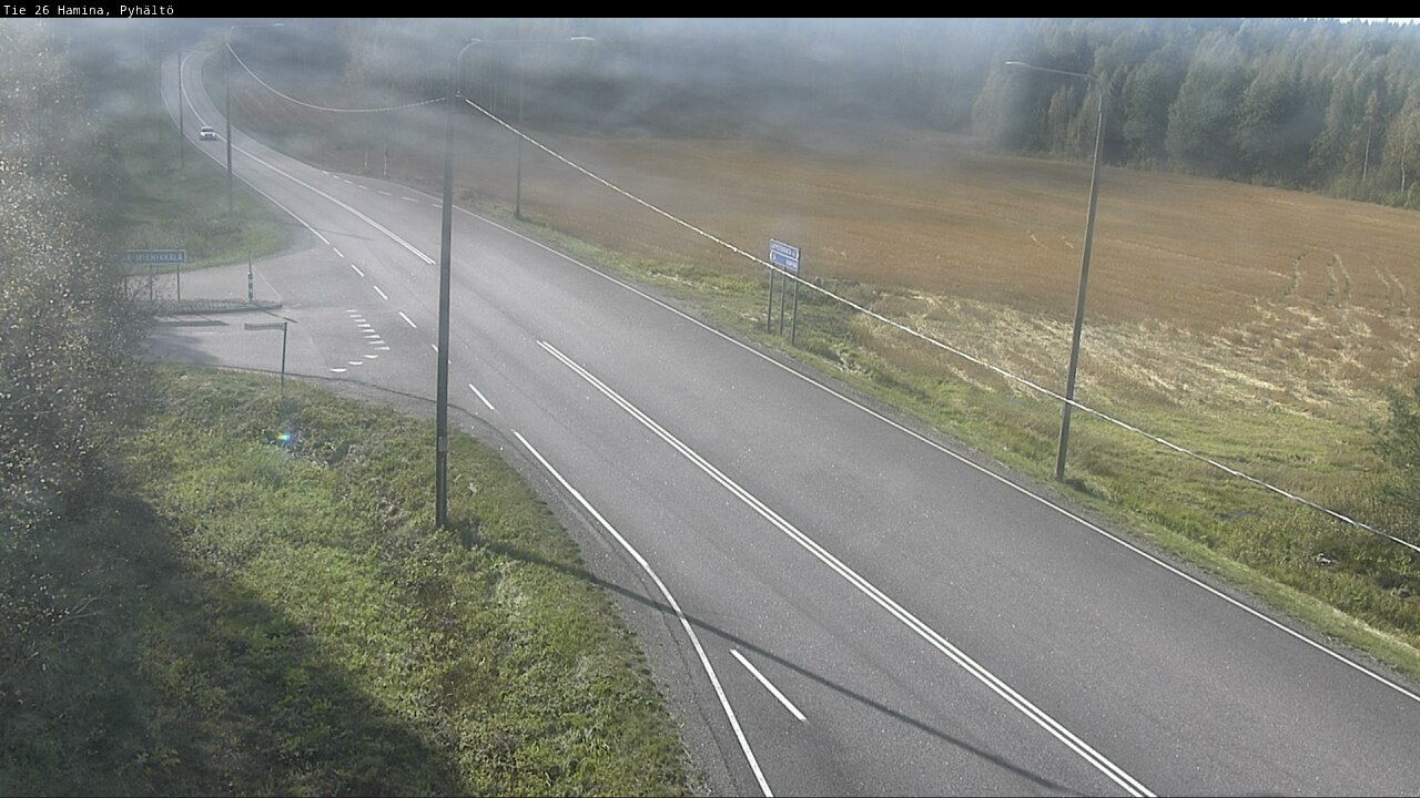 Weather Camera Image Road 26 Hamina, Pyhältö, Hamina, Kymenlaakso