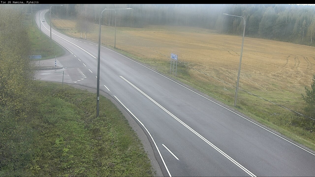 Weather Camera Image Road 26 Hamina, Pyhältö, Hamina, Kymenlaakso