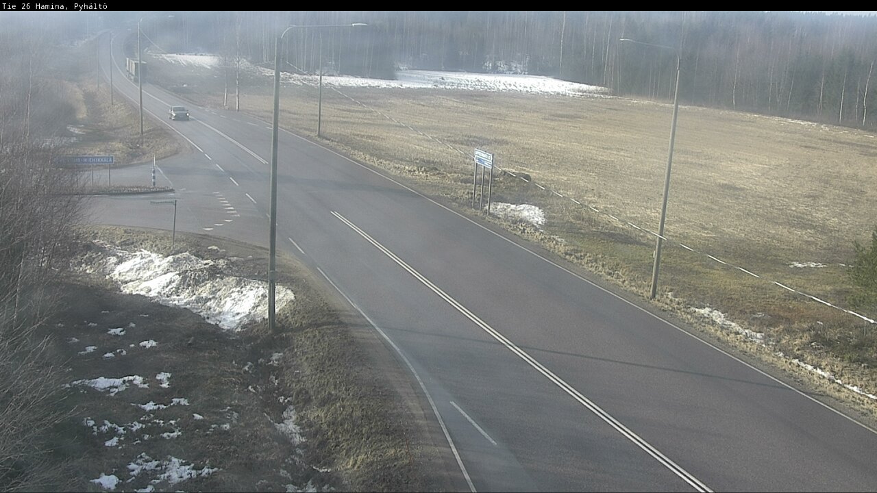 Weather Camera Image Road 26 Hamina, Pyhältö, Hamina, Kymenlaakso