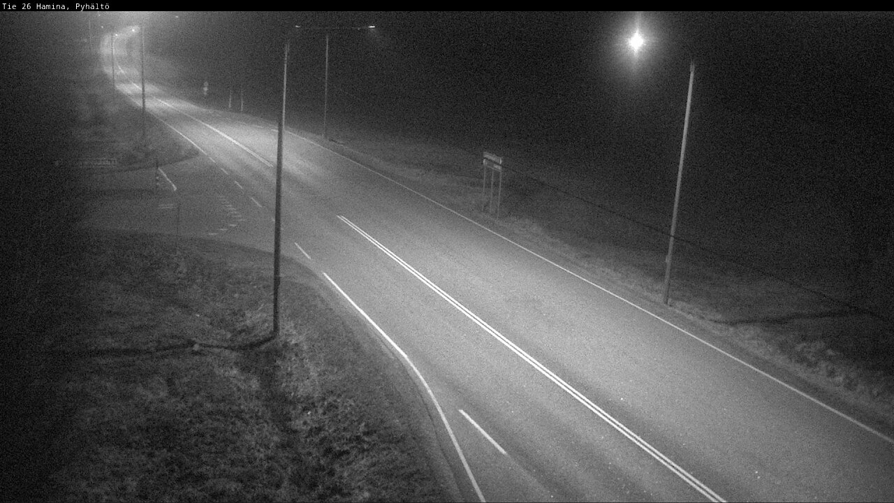 Weather Camera Image Väg 26 Pyhältö, Hamina, Kymenlaakso
