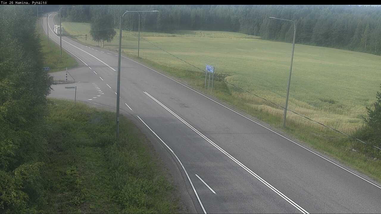 Weather Camera Image Väg 26 Pyhältö, Hamina, Kymenlaakso