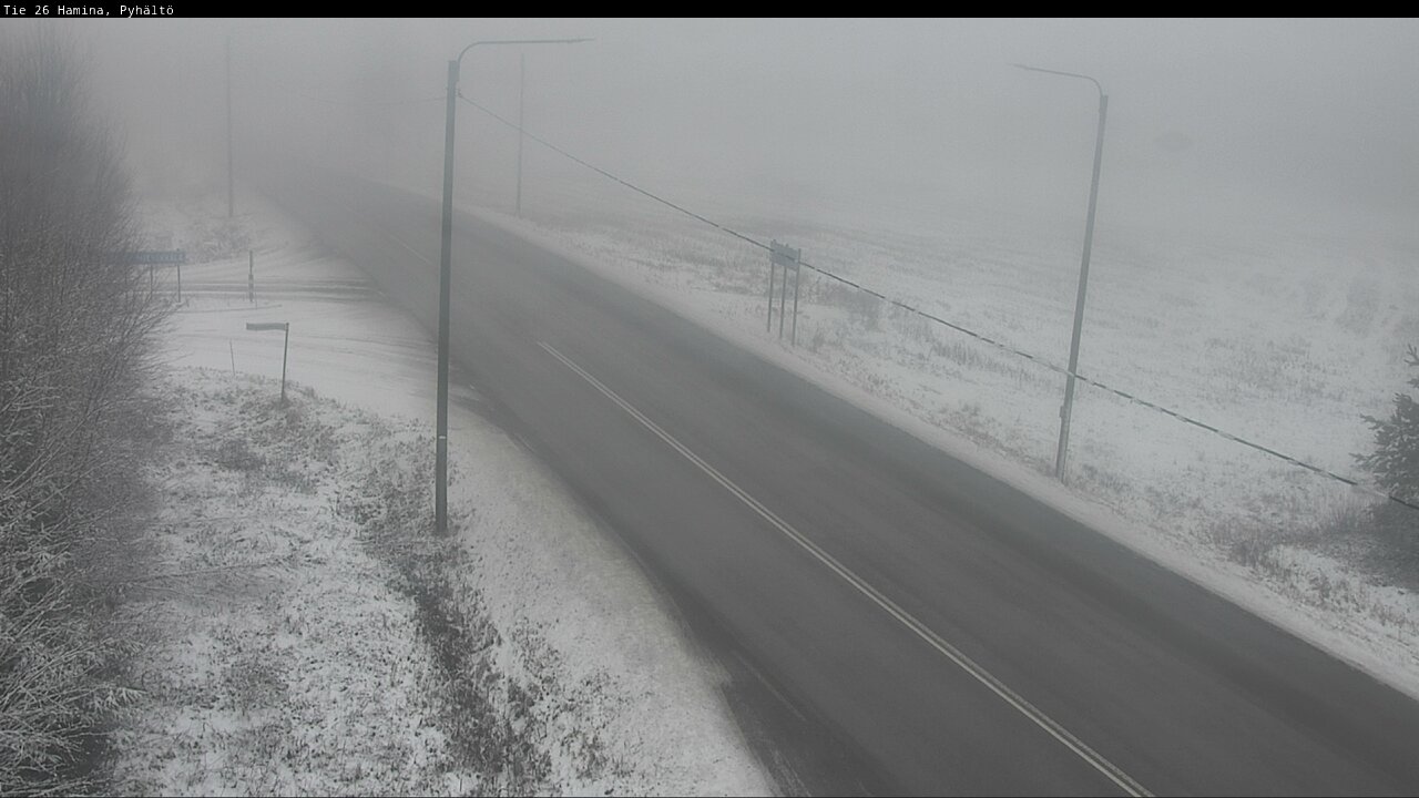Weather Camera Image Väg 26 Pyhältö, Hamina, Kymenlaakso