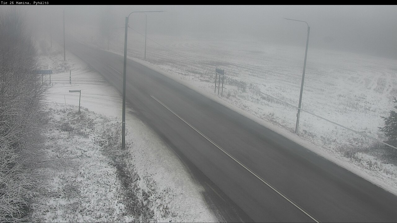 Weather Camera Image Väg 26 Pyhältö, Hamina, Kymenlaakso