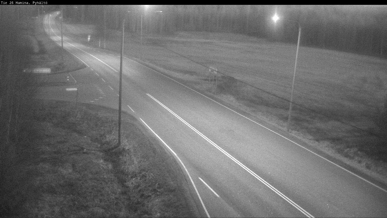 Weather Camera Image Väg 26 Pyhältö, Hamina, Kymenlaakso
