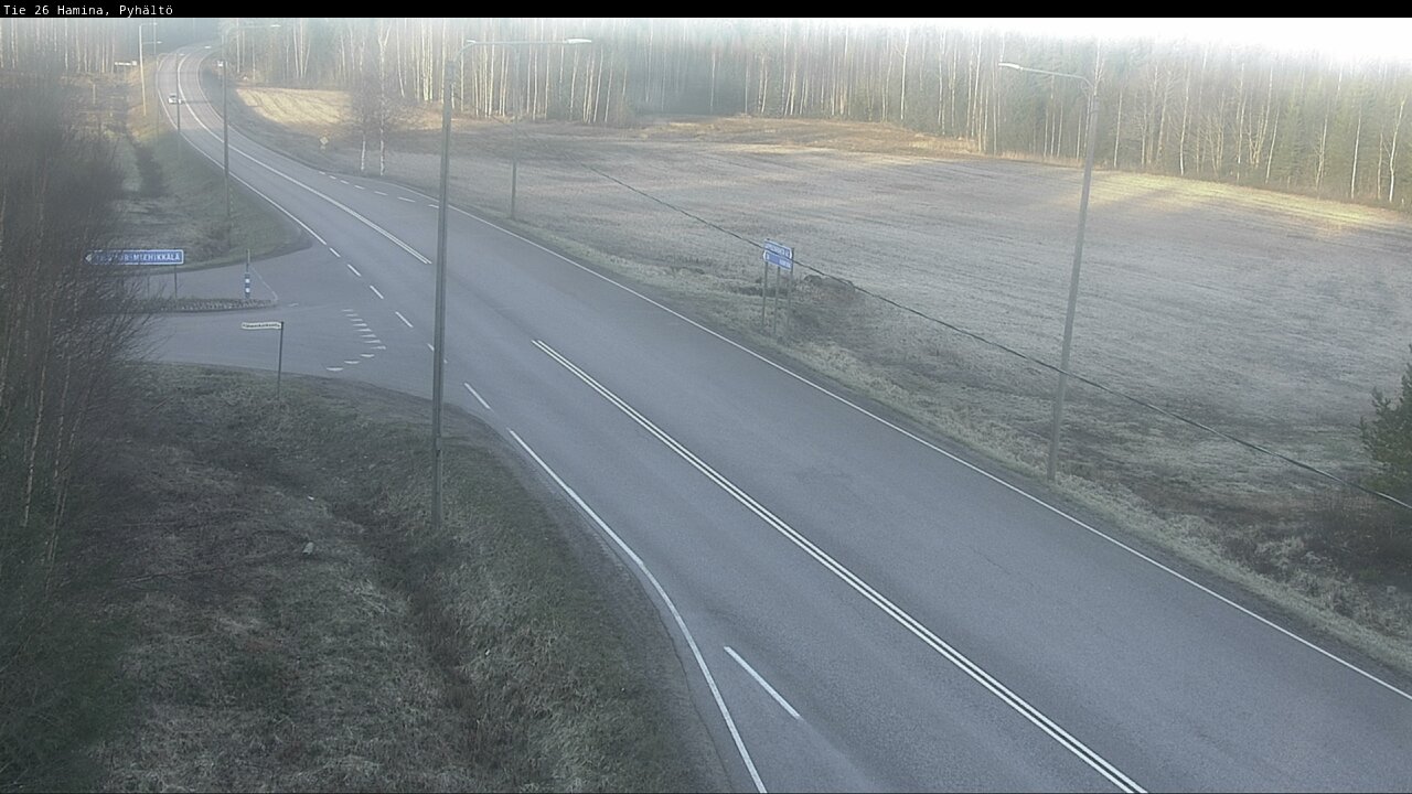 Weather Camera Image Road 26 Hamina, Pyhältö, Hamina, Kymenlaakso