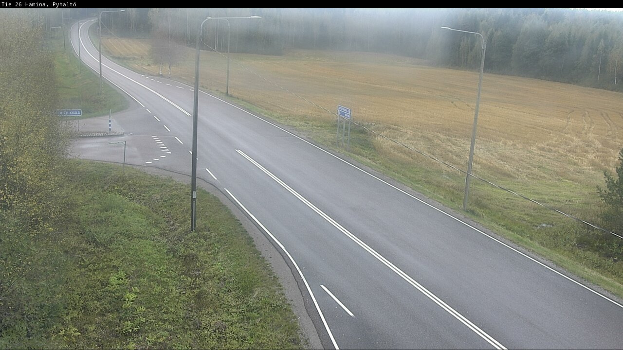Weather Camera Image Road 26 Hamina, Pyhältö, Hamina, Kymenlaakso