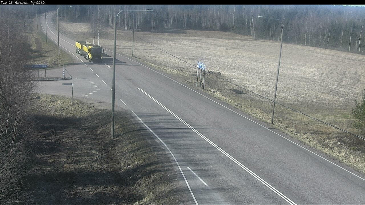 Kelikamerat Kuva Tie 26 Hamina, Pyhältö, Hamina, Kymenlaakso