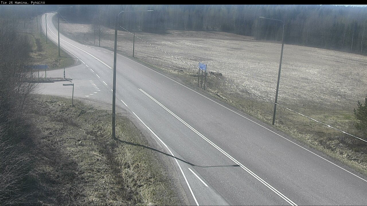 Weather Camera Image Road 26 Hamina, Pyhältö, Hamina, Kymenlaakso