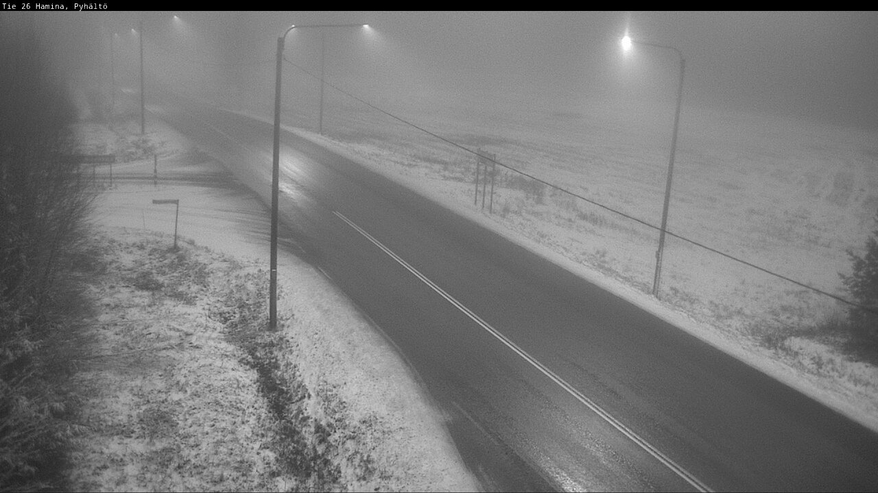 Weather Camera Image Väg 26 Pyhältö, Hamina, Kymenlaakso