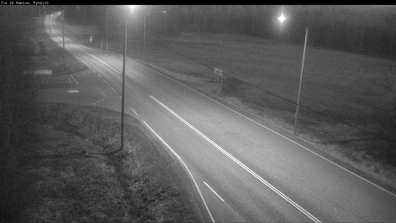 Weather Camera Image Väg 26 Pyhältö, Hamina, Kymenlaakso