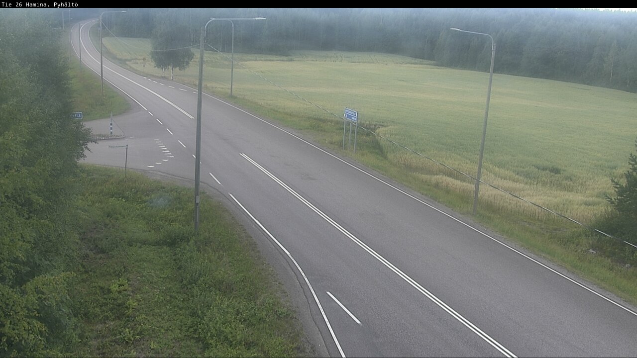 Weather Camera Image Väg 26 Pyhältö, Hamina, Kymenlaakso