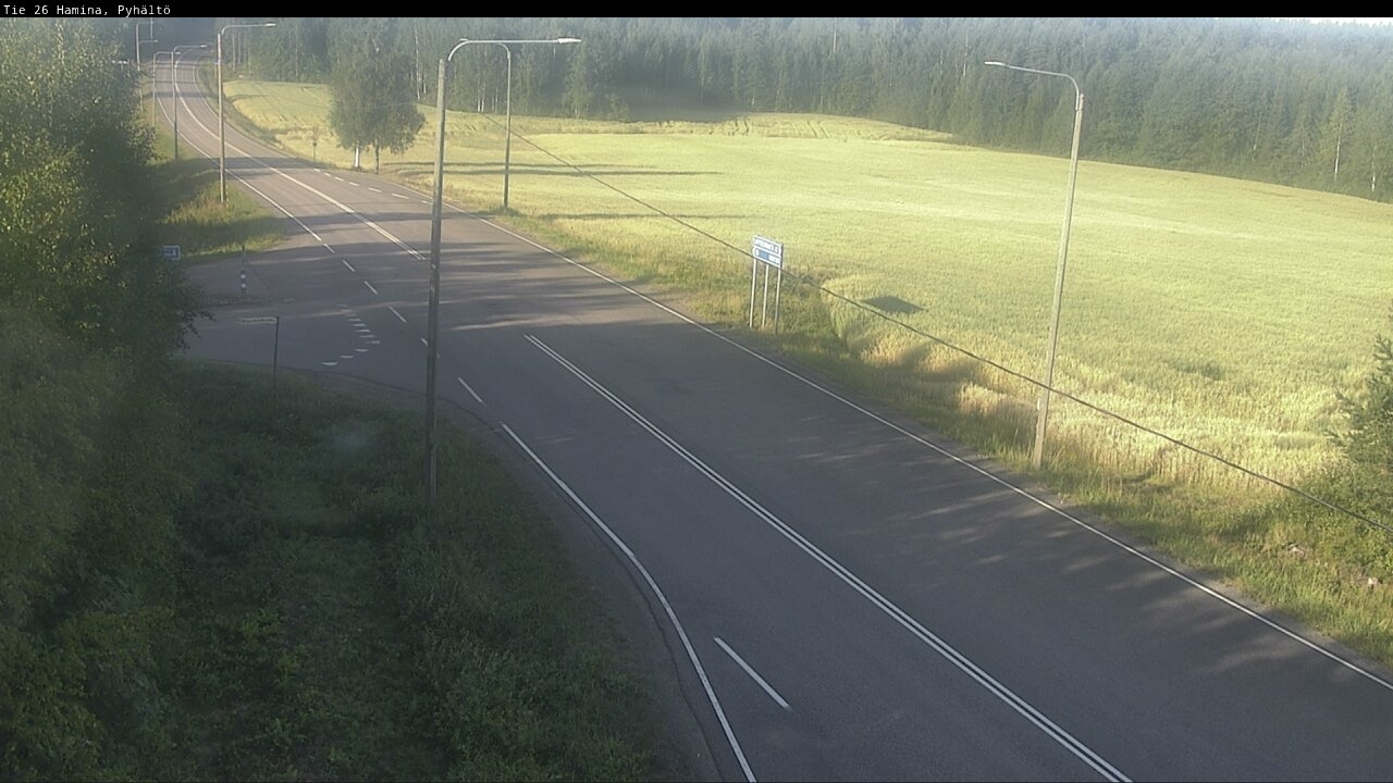 Weather Camera Image Väg 26 Pyhältö, Hamina, Kymenlaakso