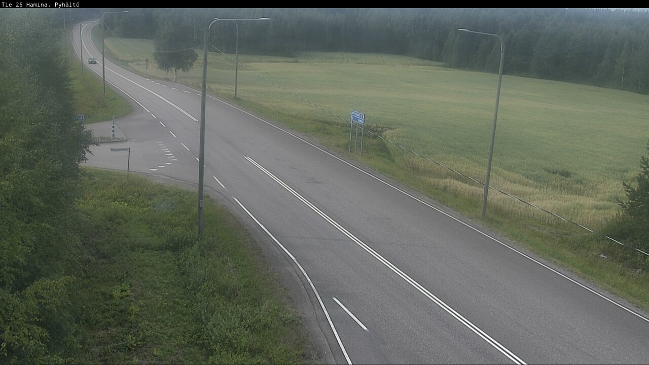 Weather Camera Image Väg 26 Pyhältö, Hamina, Kymenlaakso