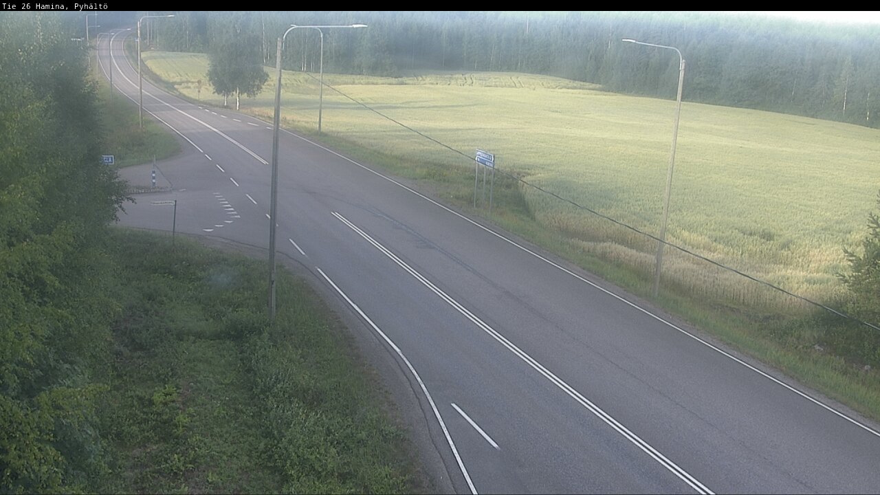 Weather Camera Image Väg 26 Pyhältö, Hamina, Kymenlaakso