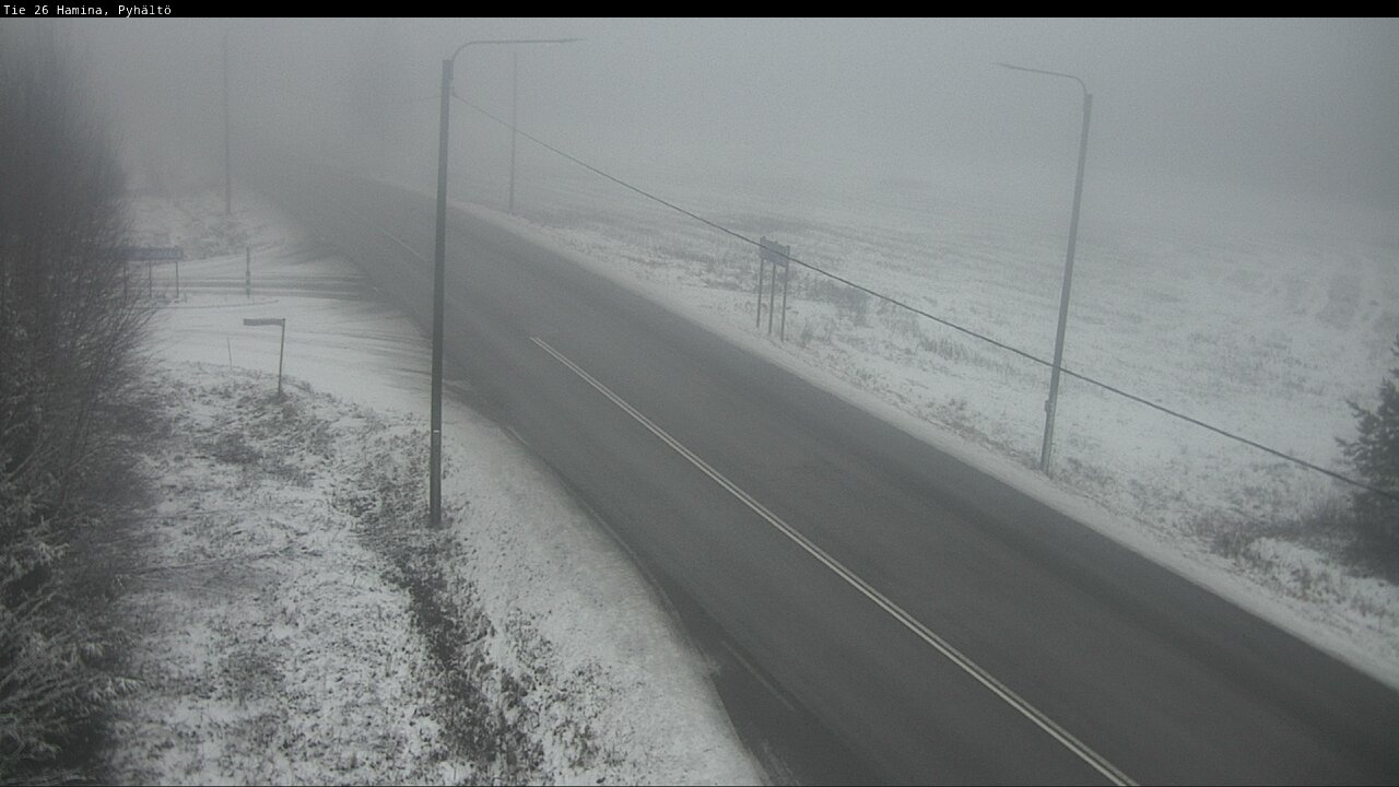 Weather Camera Image Väg 26 Pyhältö, Hamina, Kymenlaakso