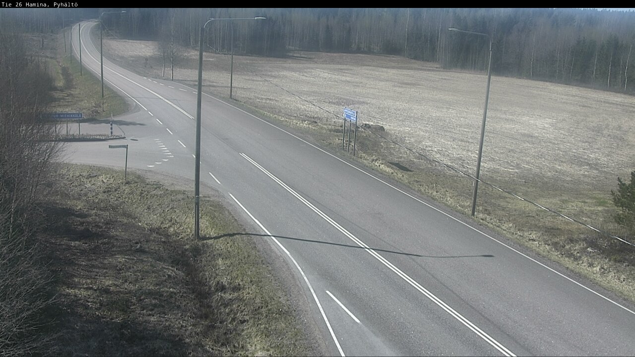 Weather Camera Image Road 26 Hamina, Pyhältö, Hamina, Kymenlaakso