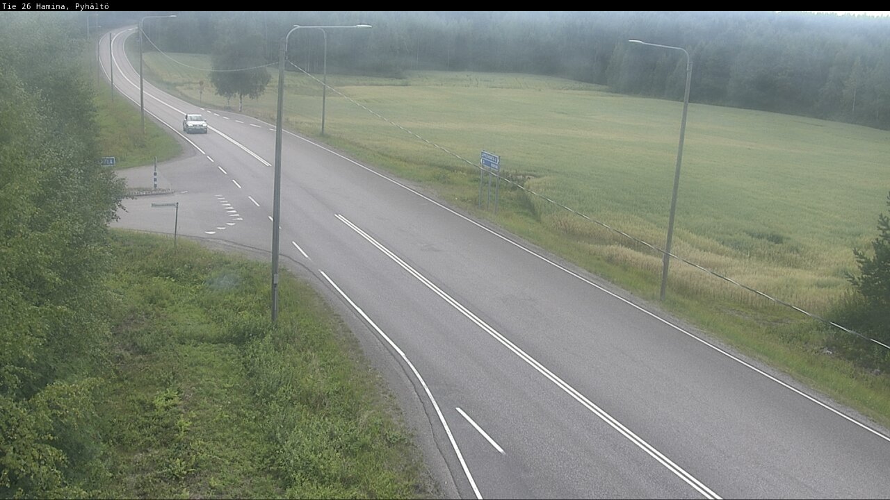 Weather Camera Image Väg 26 Pyhältö, Hamina, Kymenlaakso