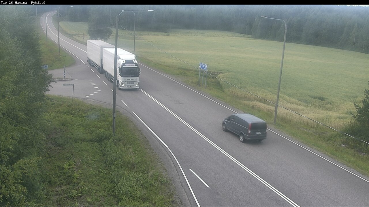 Weather Camera Image Väg 26 Pyhältö, Hamina, Kymenlaakso