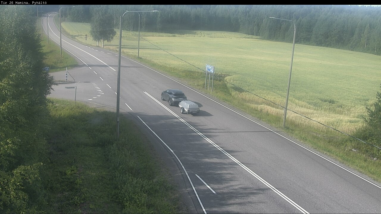 Weather Camera Image Väg 26 Pyhältö, Hamina, Kymenlaakso