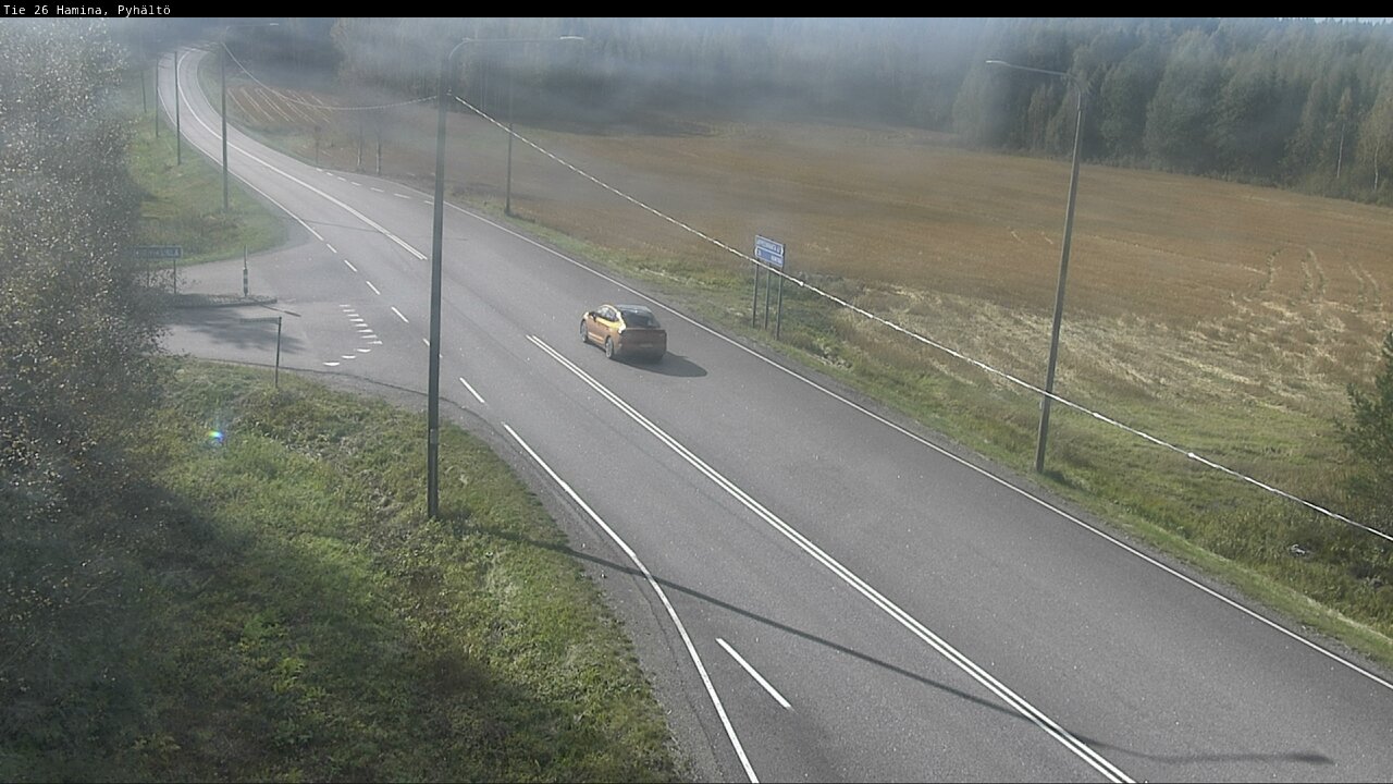 Weather Camera Image Road 26 Hamina, Pyhältö, Hamina, Kymenlaakso