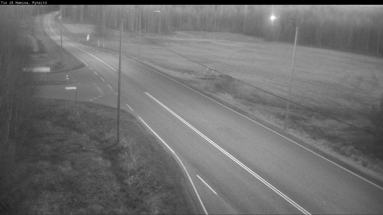 Weather Camera Image Väg 26 Pyhältö, Hamina, Kymenlaakso