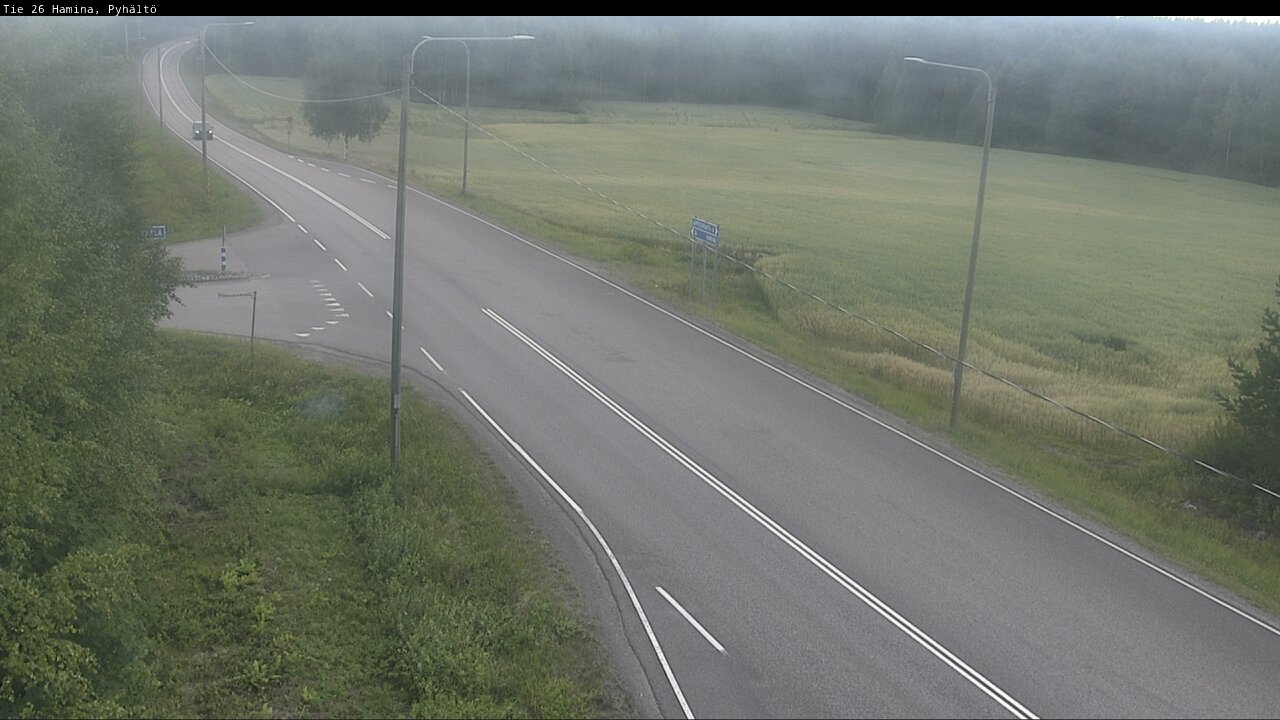 Weather Camera Image Väg 26 Pyhältö, Hamina, Kymenlaakso