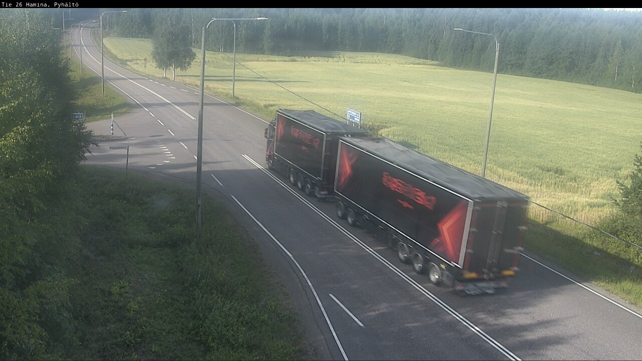 Weather Camera Image Väg 26 Pyhältö, Hamina, Kymenlaakso