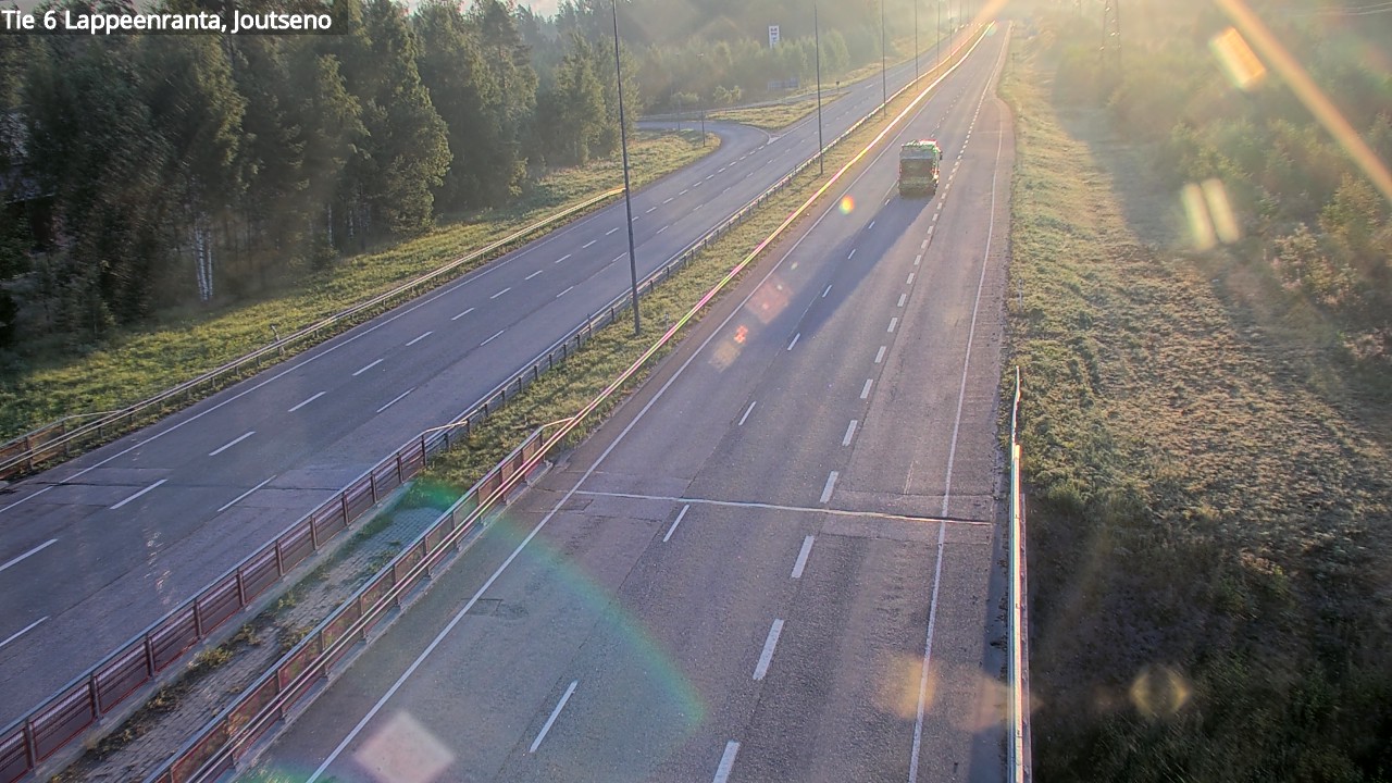 Weather Camera Image Road 6 Lappeenranta, Joutseno, Lappeenranta, Etelä-Karjala