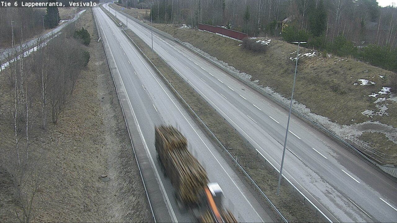 Weather Camera Image Road 6 Lappeenranta, Vesivalo, Lappeenranta, Etelä-Karjala
