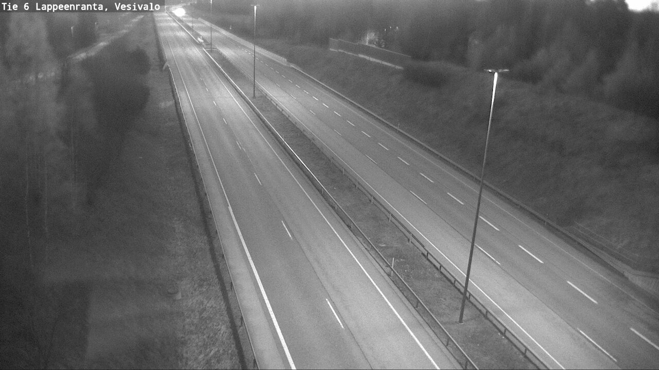 Weather Camera Image Road 6 Lappeenranta, Vesivalo, Lappeenranta, Etelä-Karjala