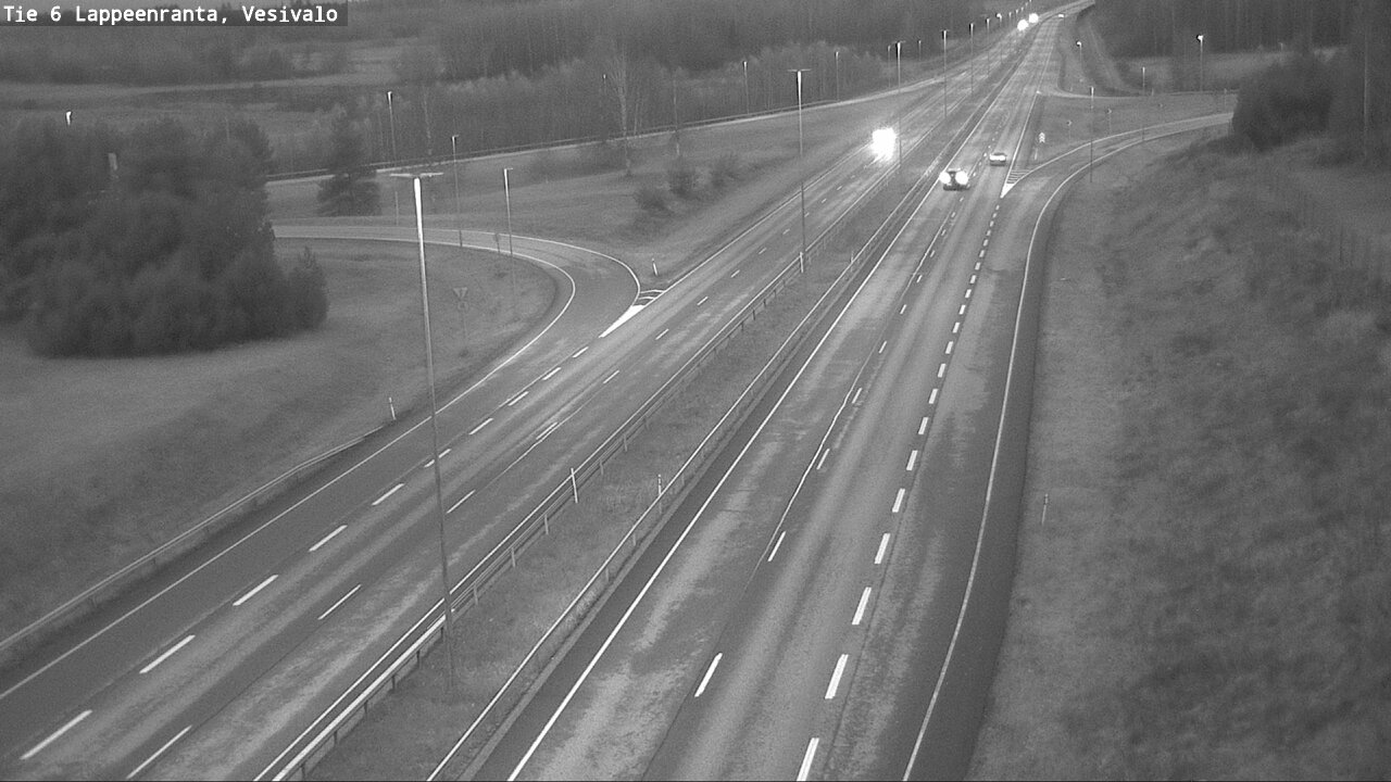 Weather Camera Image Road 6 Lappeenranta, Vesivalo, Lappeenranta, Etelä-Karjala
