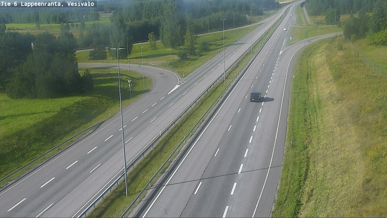 Weather Camera Image Road 6 Lappeenranta, Vesivalo, Lappeenranta, Etelä-Karjala