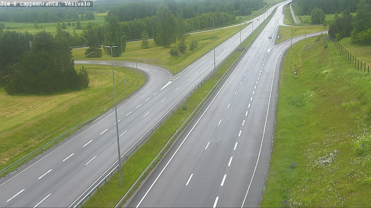 Weather Camera Image Väg 6 Villmanstrand, Vesivalo, Lappeenranta, Etelä-Karjala