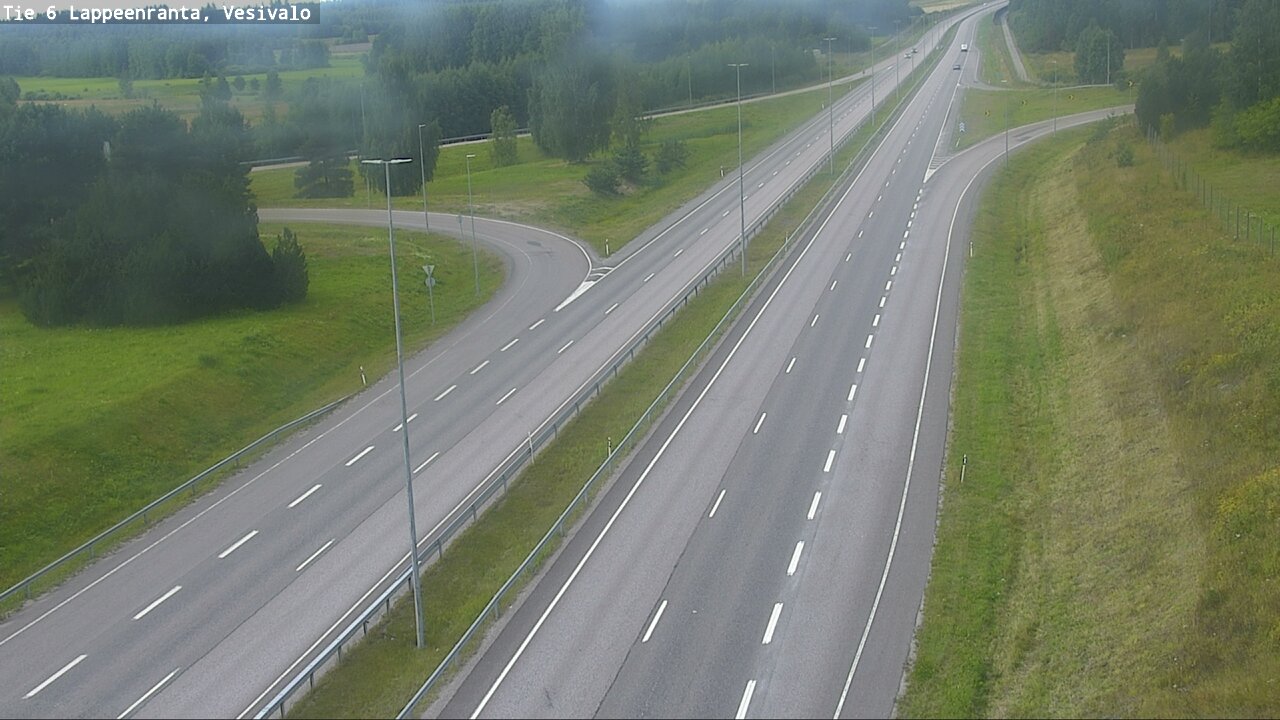 Weather Camera Image Road 6 Lappeenranta, Vesivalo, Lappeenranta, Etelä-Karjala