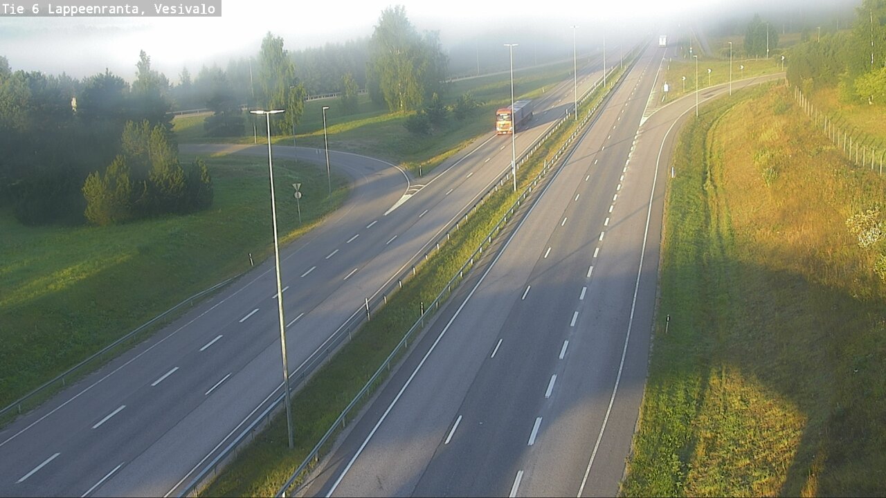 Weather Camera Image Road 6 Lappeenranta, Vesivalo, Lappeenranta, Etelä-Karjala