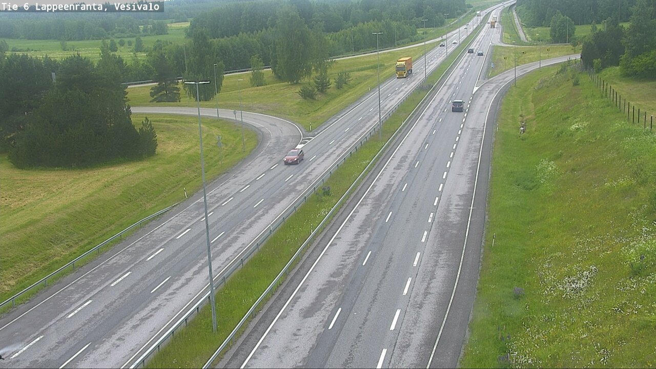Weather Camera Image Väg 6 Villmanstrand, Vesivalo, Lappeenranta, Etelä-Karjala