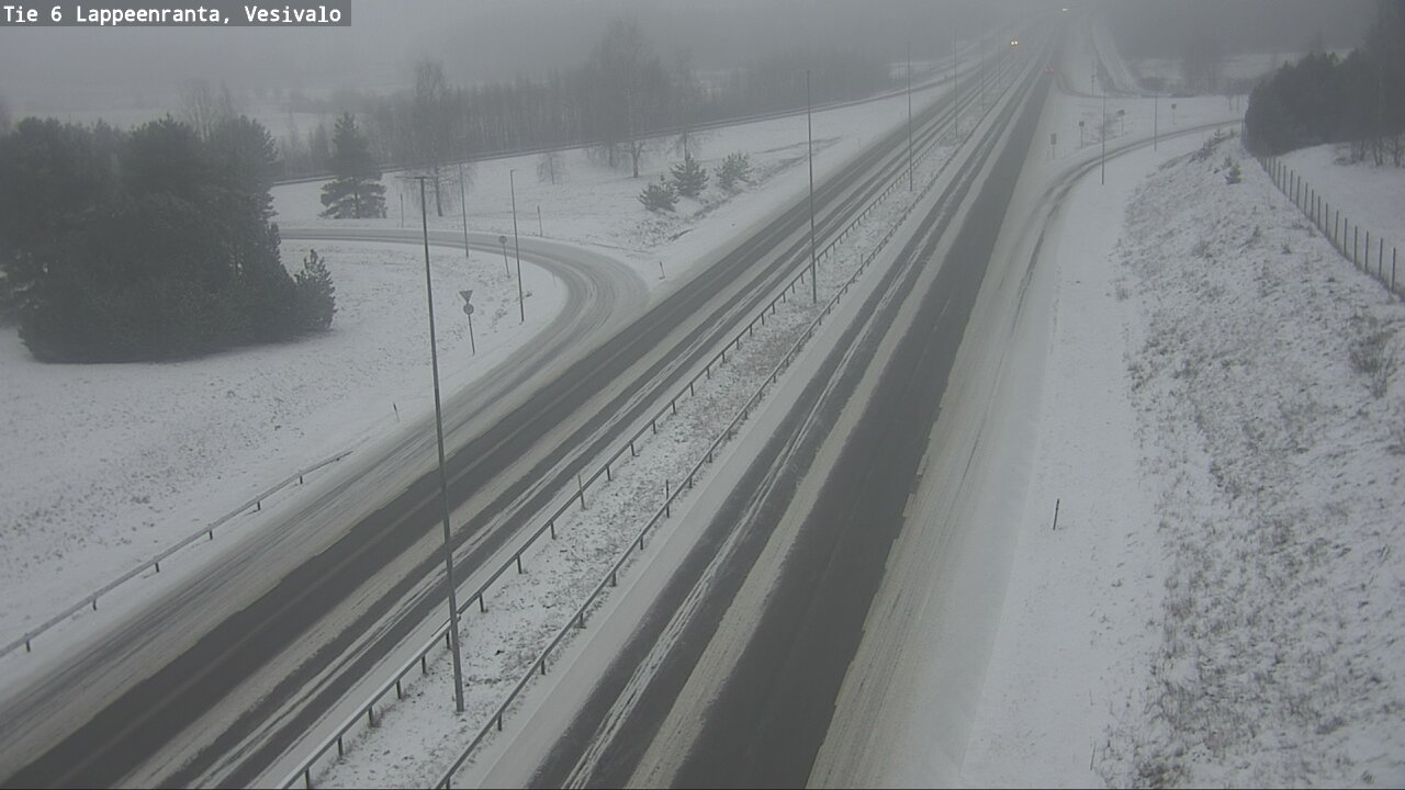 Weather Camera Image Väg 6 Villmanstrand, Vesivalo, Lappeenranta, Etelä-Karjala