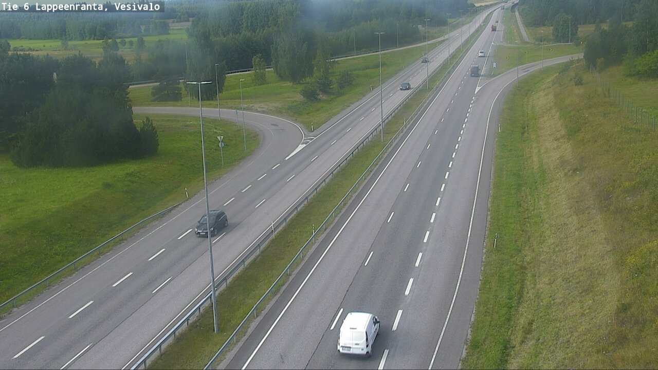 Weather Camera Image Road 6 Lappeenranta, Vesivalo, Lappeenranta, Etelä-Karjala