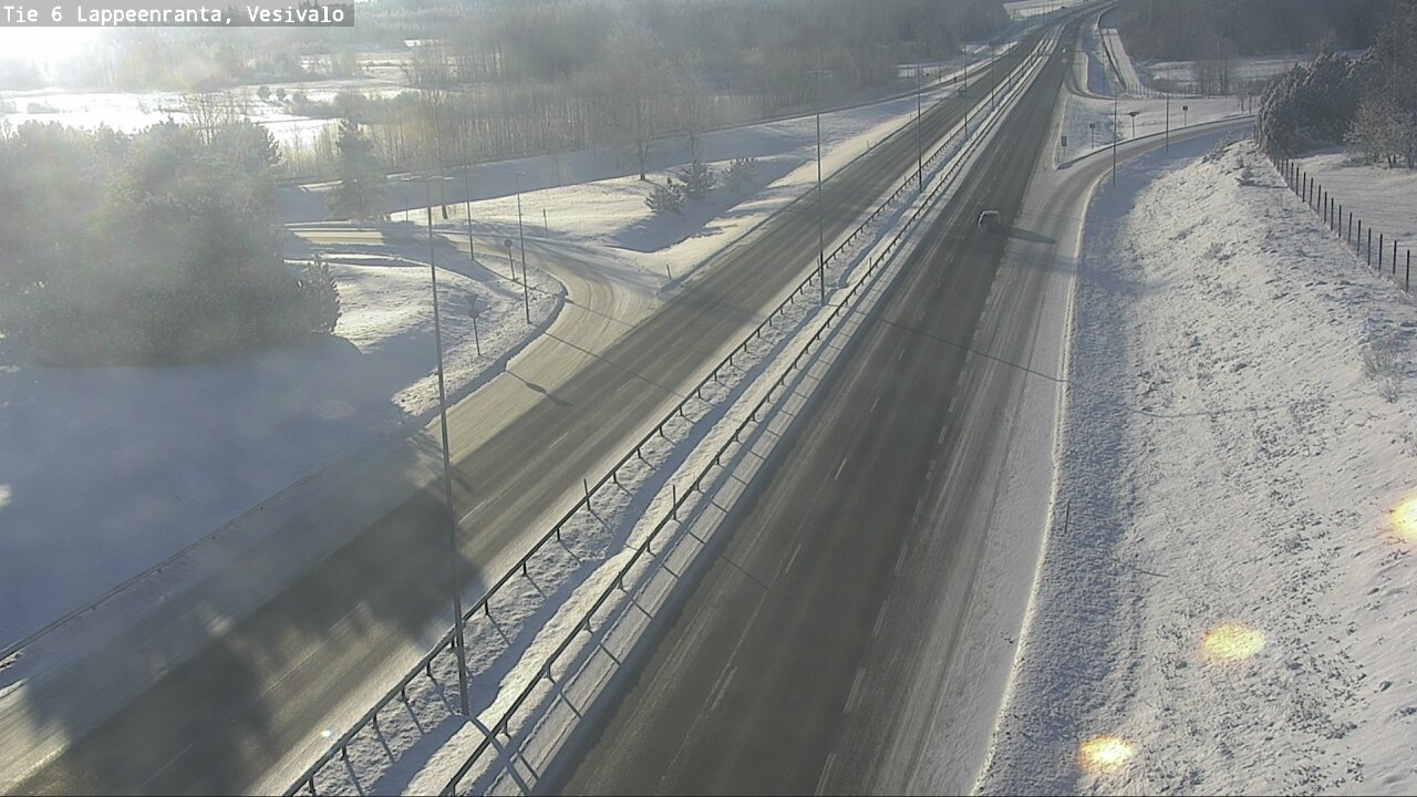 Weather Camera Image Road 6 Lappeenranta, Vesivalo, Lappeenranta, Etelä-Karjala