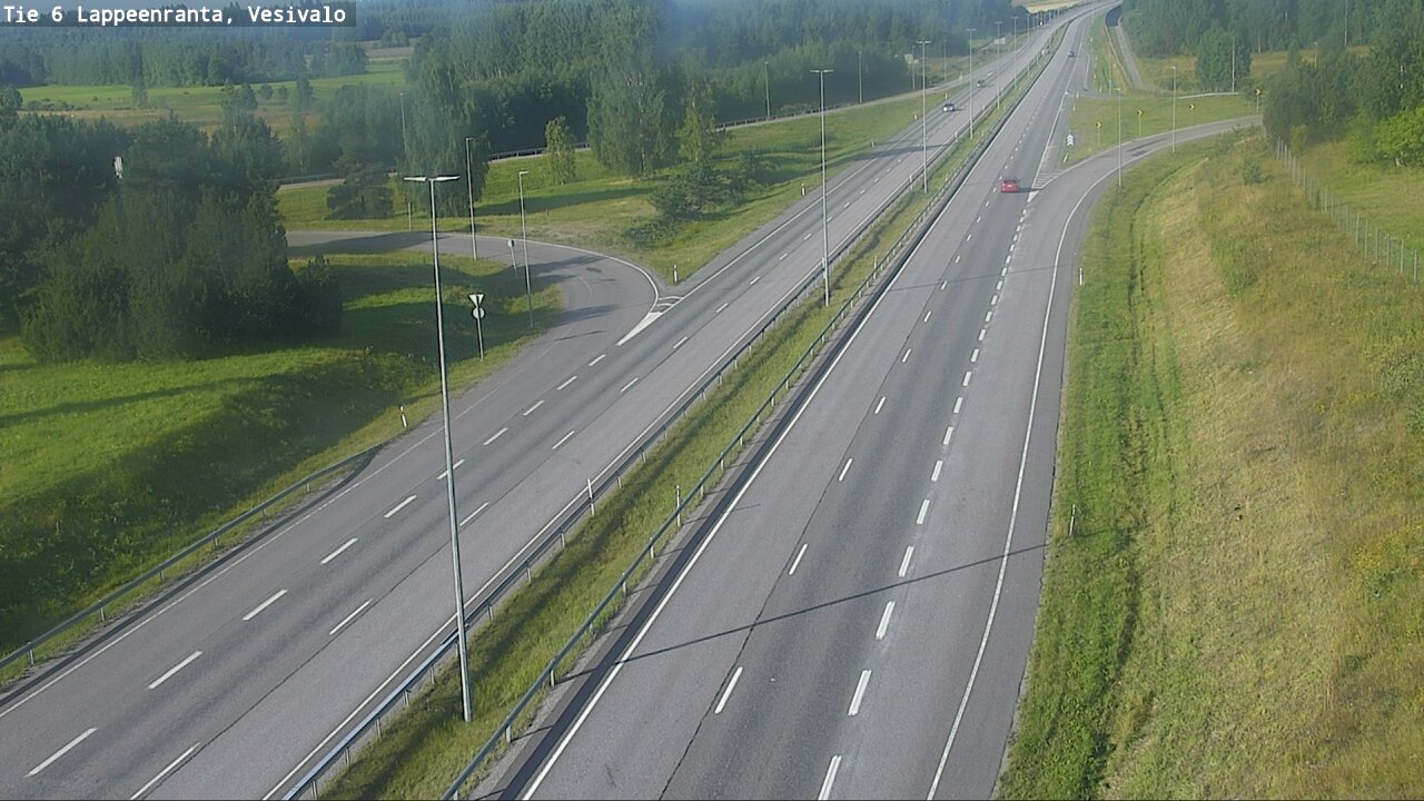 Weather Camera Image Road 6 Lappeenranta, Vesivalo, Lappeenranta, Etelä-Karjala