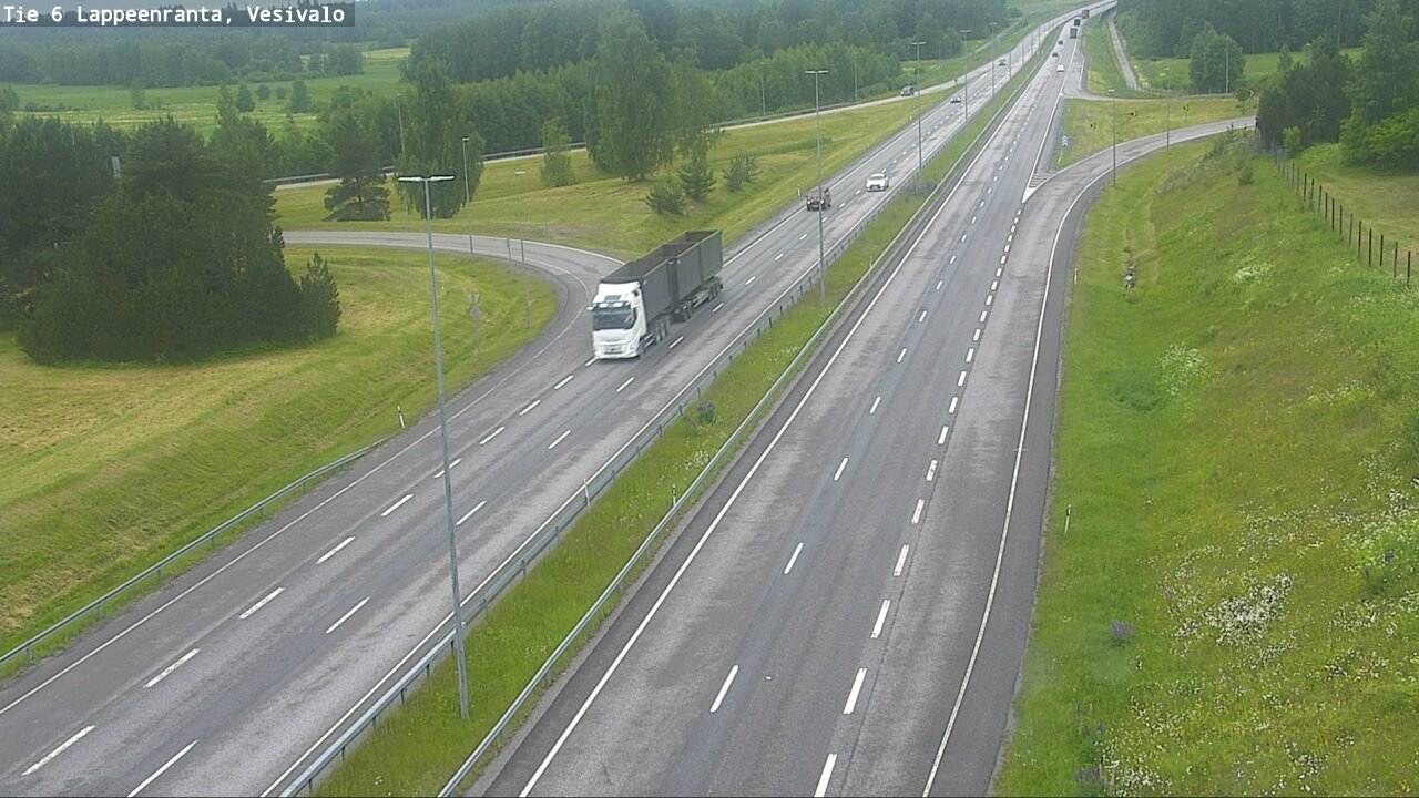 Weather Camera Image Väg 6 Villmanstrand, Vesivalo, Lappeenranta, Etelä-Karjala