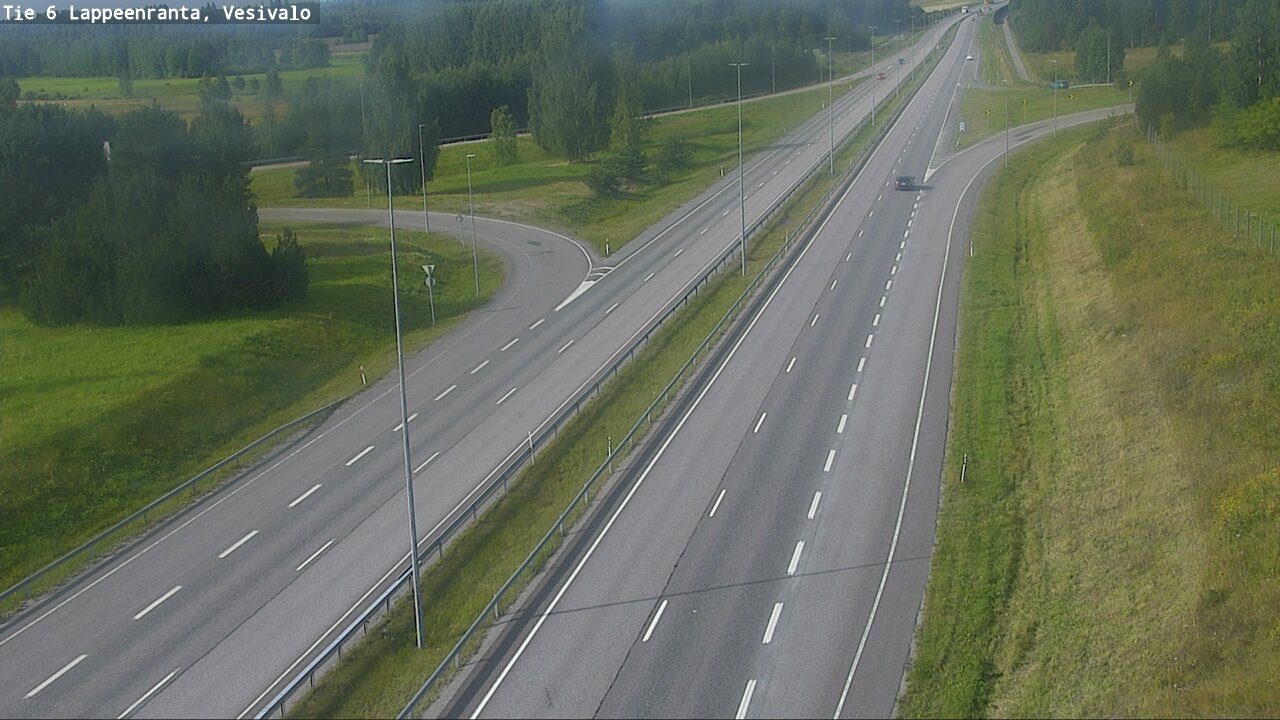 Weather Camera Image Road 6 Lappeenranta, Vesivalo, Lappeenranta, Etelä-Karjala