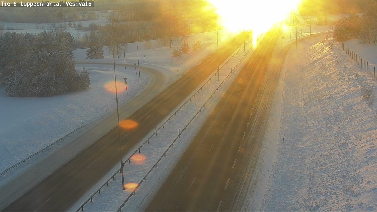 Weather Camera Image Road 6 Lappeenranta, Vesivalo, Lappeenranta, Etelä-Karjala