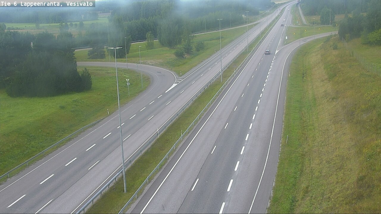 Weather Camera Image Road 6 Lappeenranta, Vesivalo, Lappeenranta, Etelä-Karjala